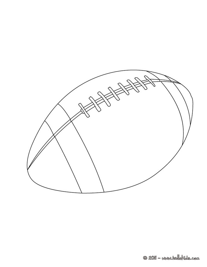Rugby ball coloring pages