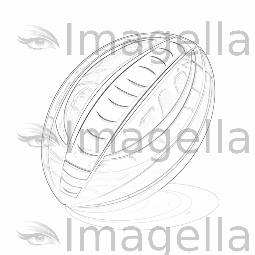 Rugby ball clipart in chiaroscuro art style vector art eps svg k â