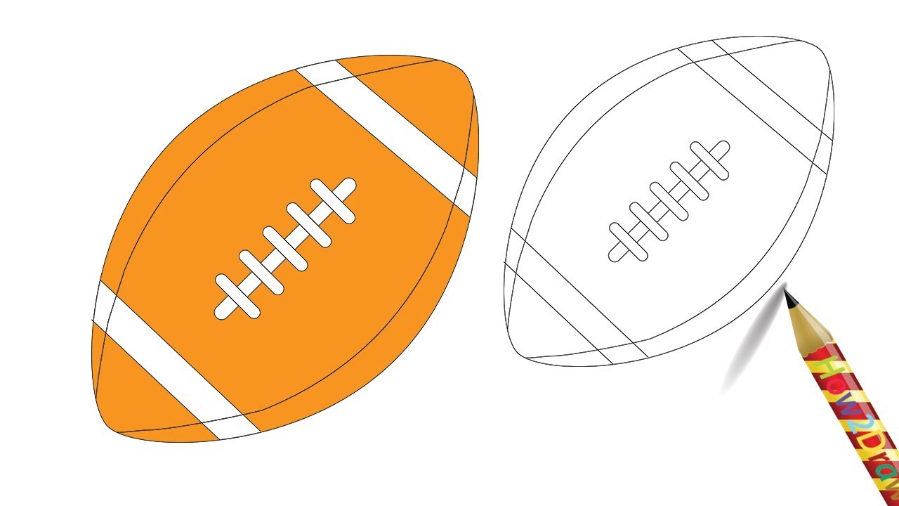 How to draw a rugby ball drawing easy