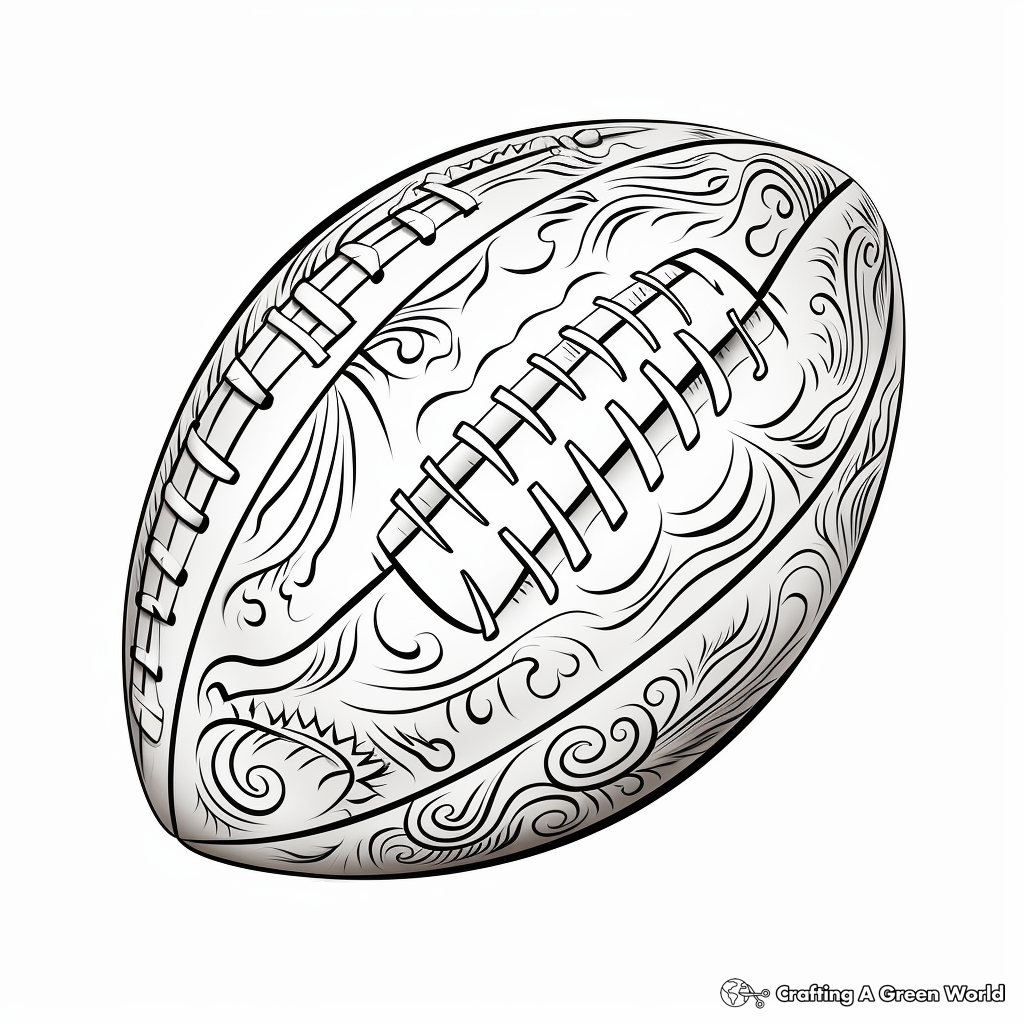 Realistic football coloring pages