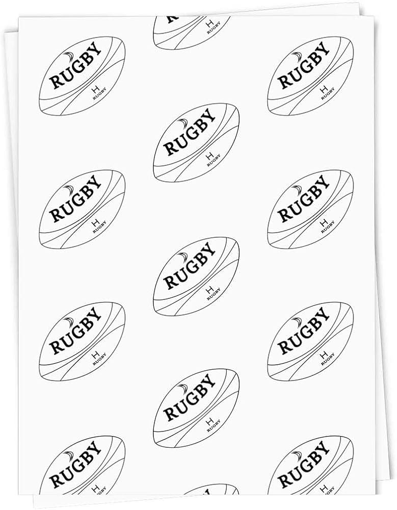 X a rugby ball gift wrapwrapping paper sheets gi stationery office supplies