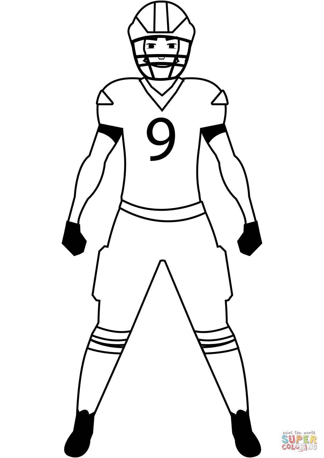 Rugby player coloring page free printable coloring pages
