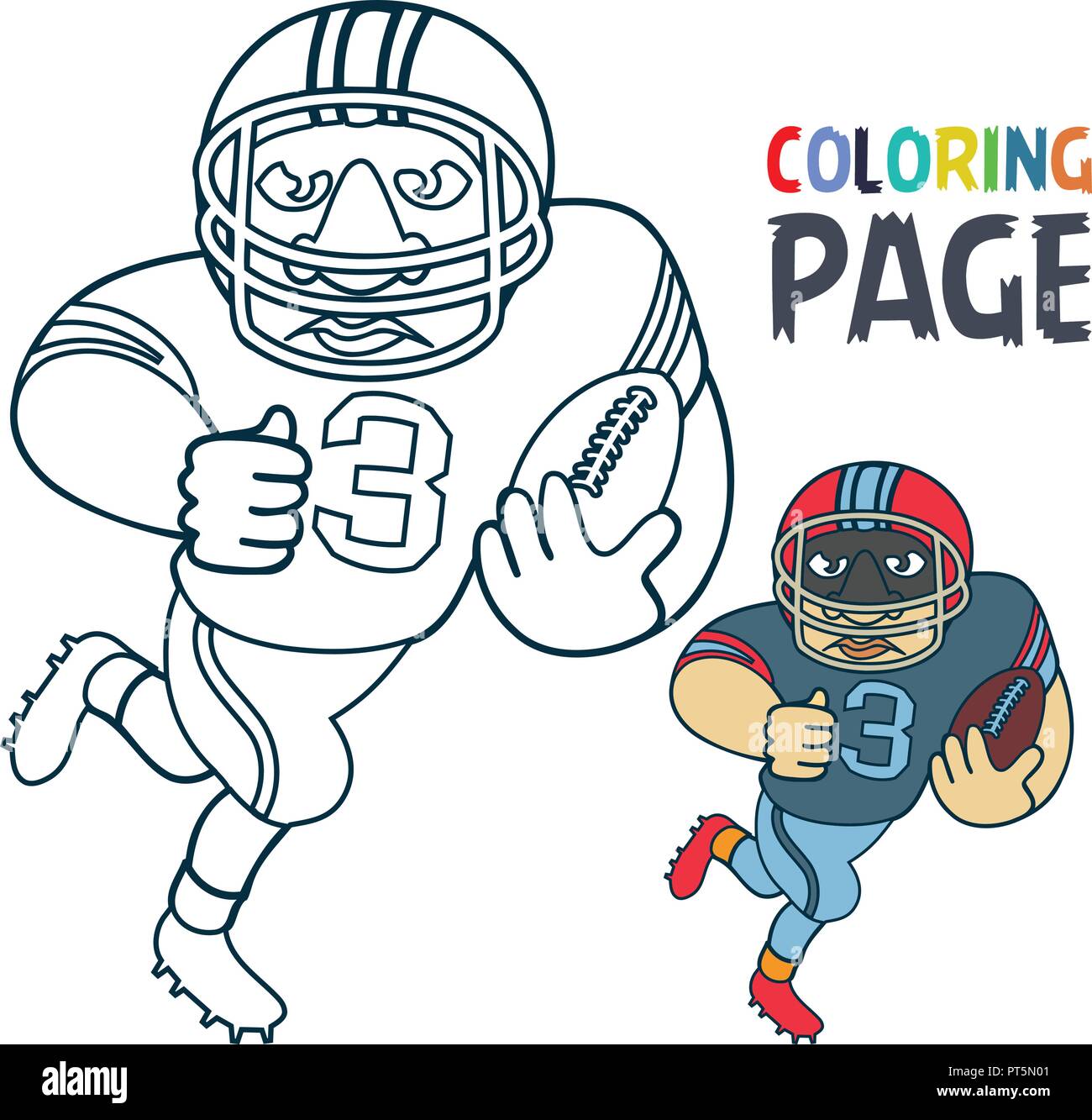 Cartoon character rugby ball football hi