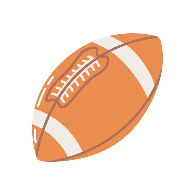 Premium vector rugby ball vector flat illustration on white background