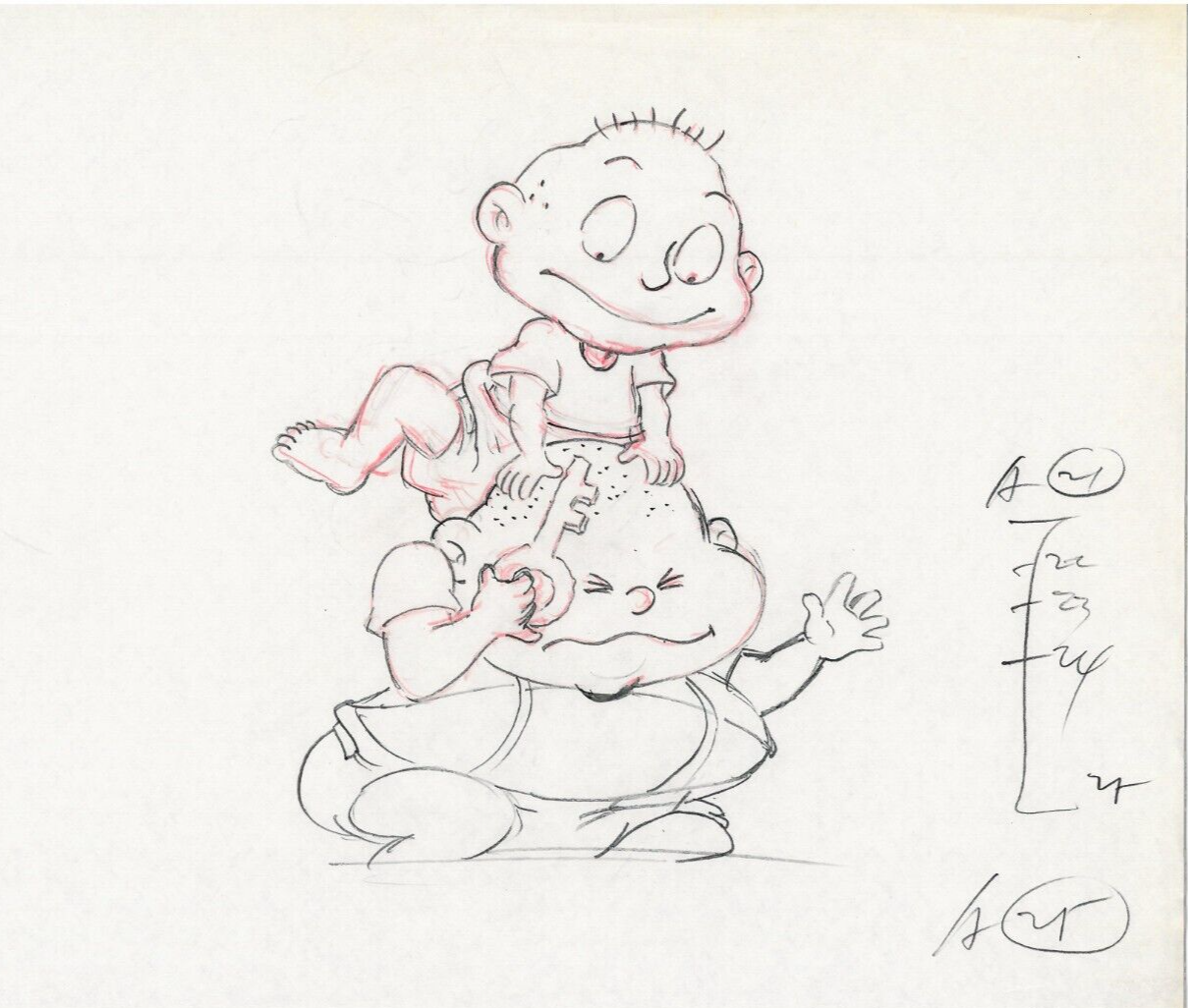 Rugrats original s production cel drawing animation art key the cricket gallery