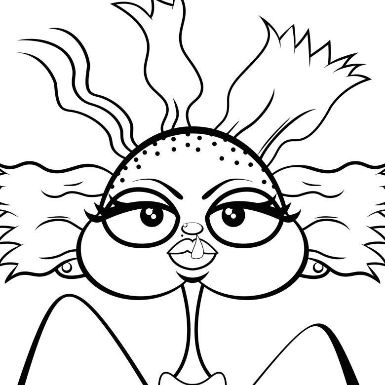 Cynthia rugrats coloring page