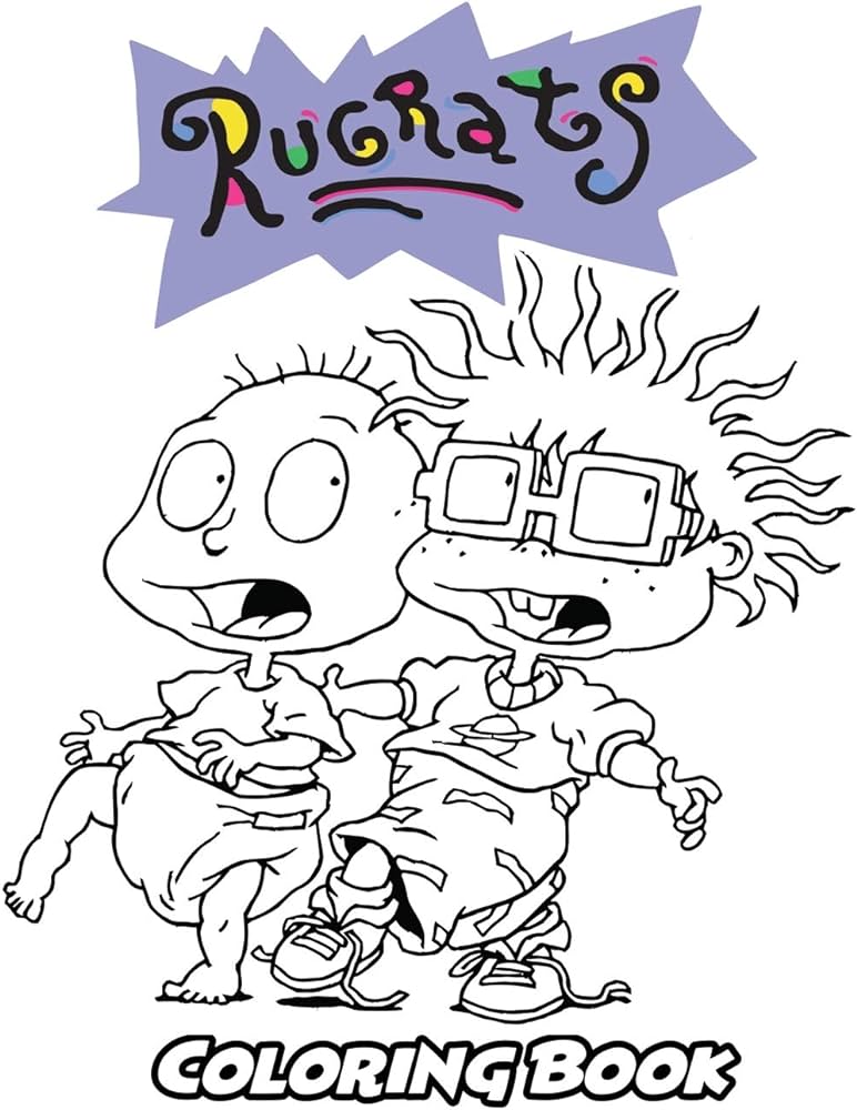 Rugrats coloring book coloring book for kids and adults activity book with fun easy and relaxing coloring pages by