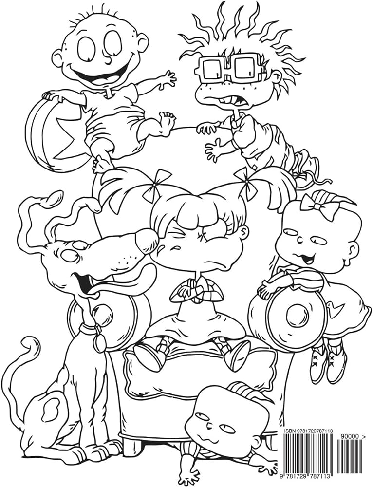 Rugrats coloring book coloring book for kids and adults activity book with fun easy and relaxing coloring pages by