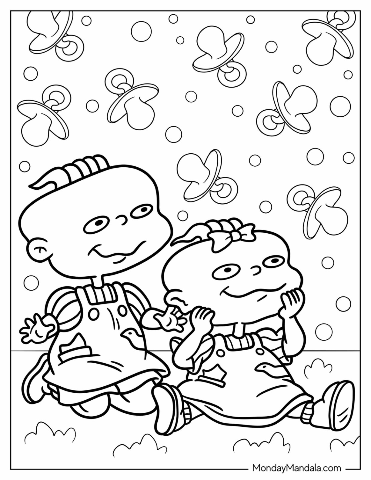 Rugrats coloring pages free pdf printables