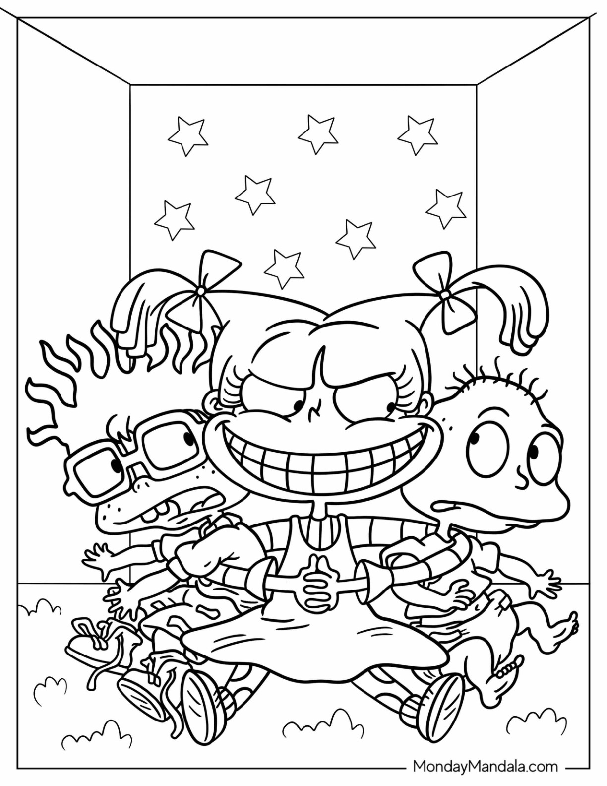 Rugrats coloring pages free pdf printables