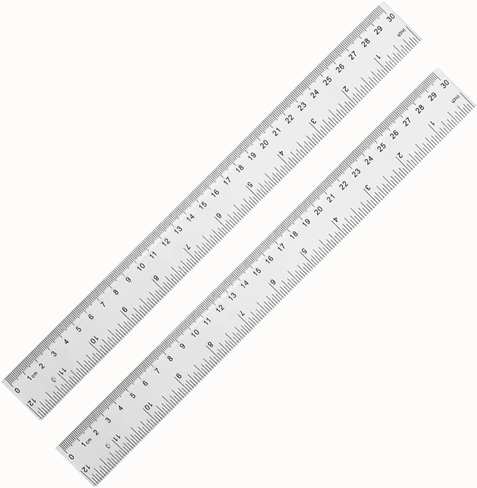 Youoklight plastic ruler cm clear rulertransparent ruler inchmetric rulerruler cm for schooltransparent straight rulers for kidsand office usedrafting toolsmeasuring toolspack of office products