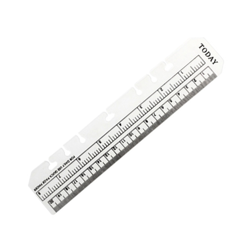 Yyd pc blackclear platic page marker pouch pagefinder meauring ruler for aa ize