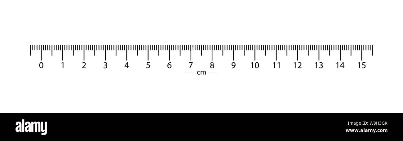 Real ruler at cm from the top of the scale division equals millimeter transparent background stock vector image art