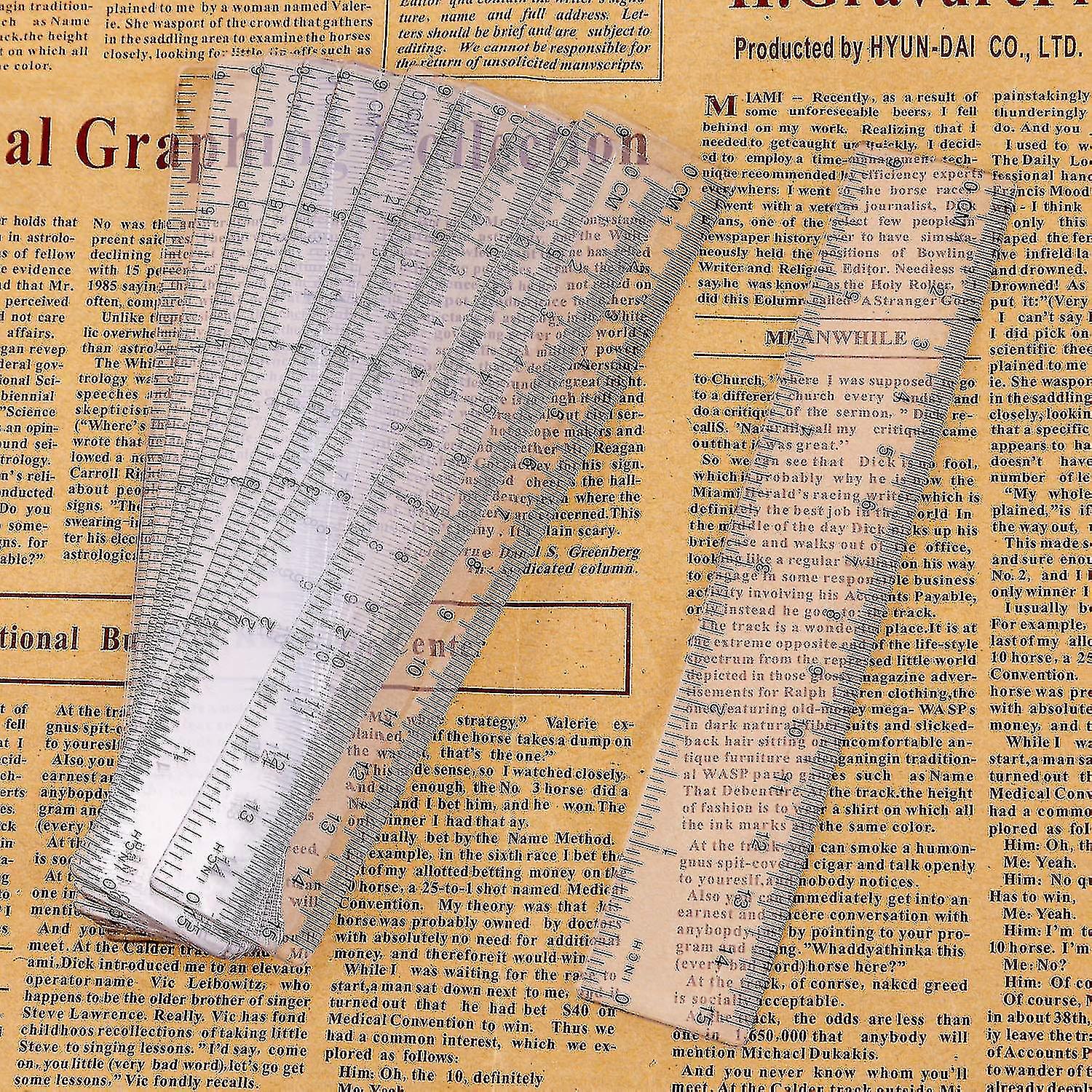 Transparent plastic ruler cm inches student measuring ruler tool pieces