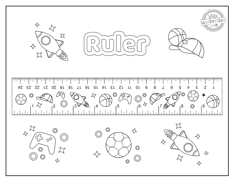 Printable ruler for kids to color cut measure kids activities blog