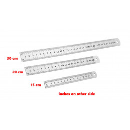 Metal ruler cm double sided cm and inches