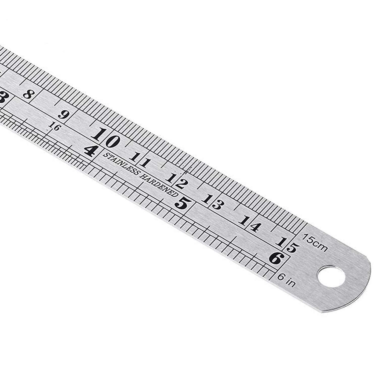 Buy khyati stainless steel ruler inch cm double side measuring scale mark rule pack of pc by anmol art frames online at ilippines