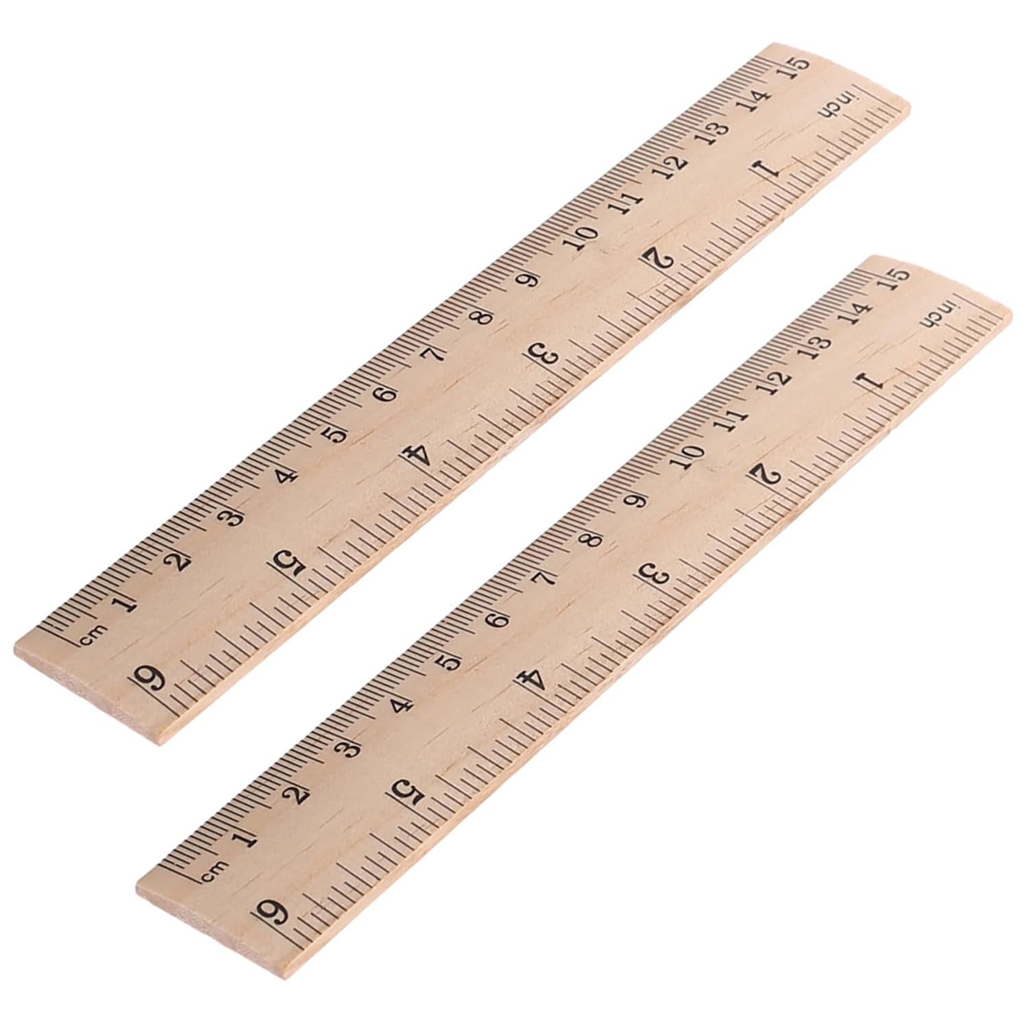Hegebeck small wooden ruler inch rulers bulk wood measuring ruler for students office school supplies scale cm pcs office products