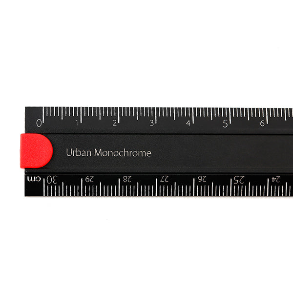 Kokuyo urban monochrome alumite foldablestraight ruler