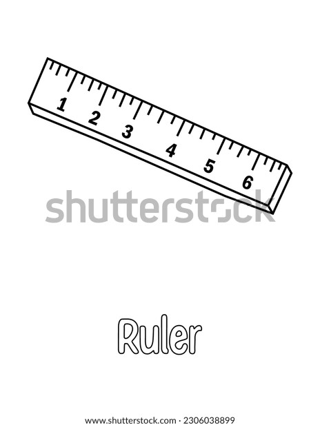 Ruler coloring pages interior amazon kdp stock illustration