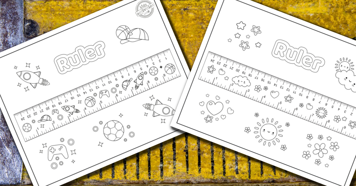 Printable ruler for kids to color cut measure kids activities blog