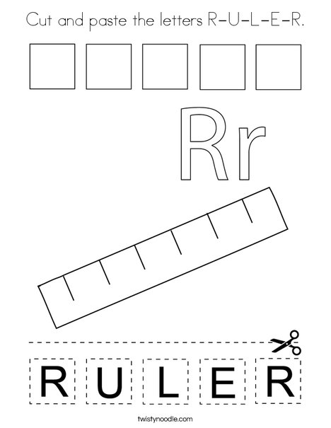 Cut and paste the letters r