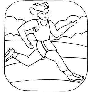 Running runner coloring page
