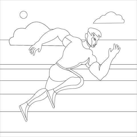 Runner coloring page free printable coloring pages
