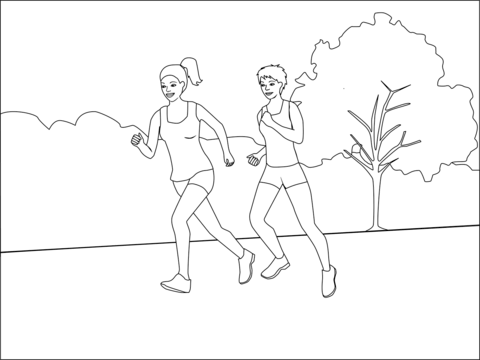 Runner coloring page free printable coloring pages