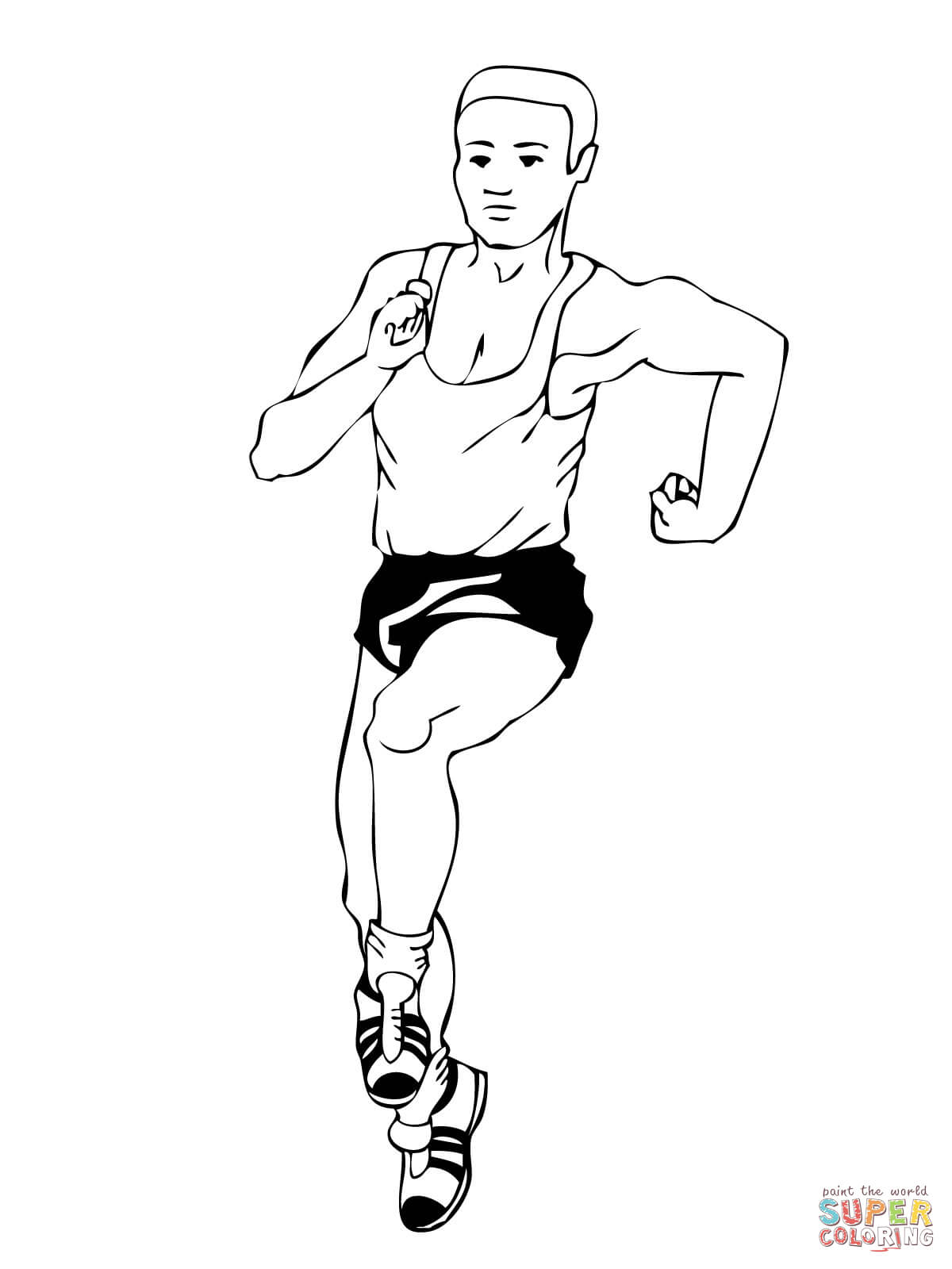 Sprint runner coloring page free printable coloring pages