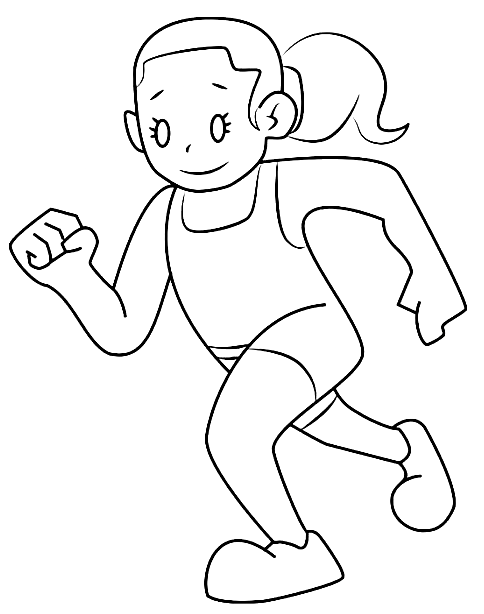 Running coloring pages printable for free download