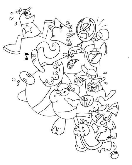 I was sad because i couldnt find any coloring pages for homestar runner online so i spent a few hours tracing one of the tshirt designs thought that if there were any