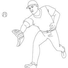 Baseball runner coloring pages