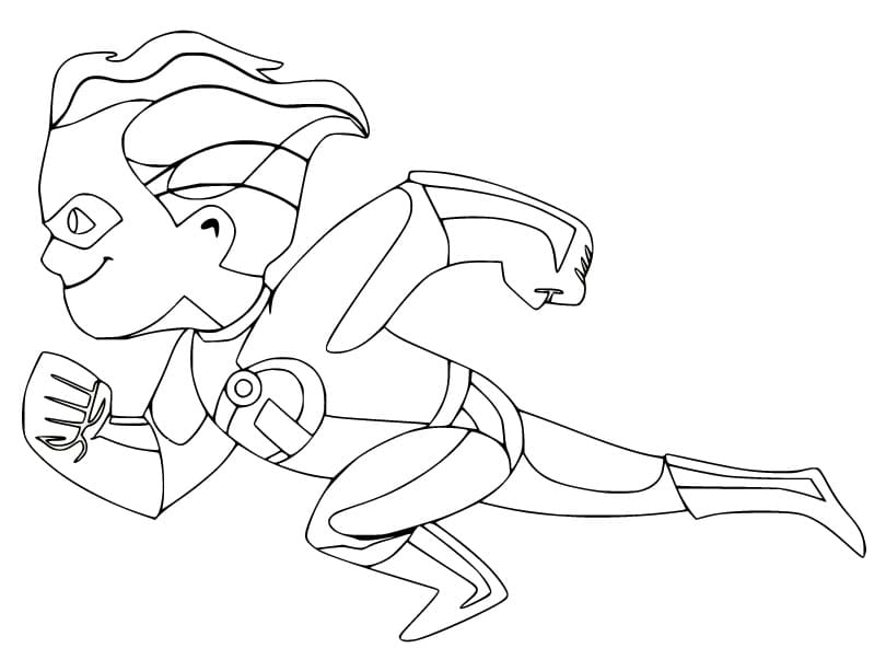 Dash parr is running coloring page