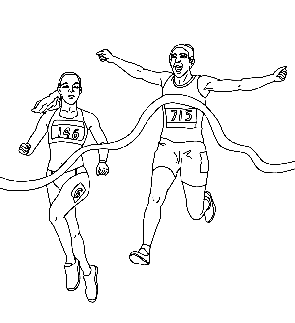 Running coloring pages printable for free download