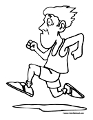 Running coloring pages