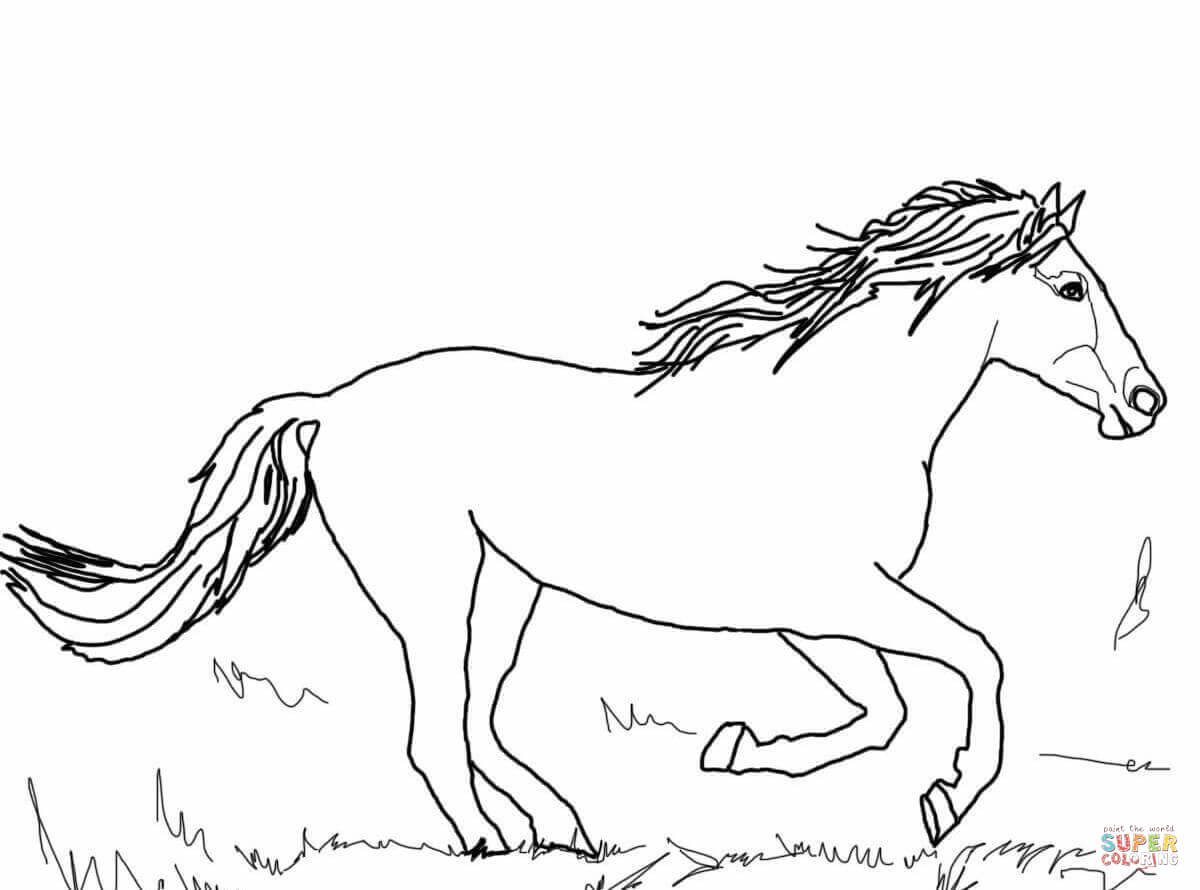 Running mustang coloring page free printable coloring pages