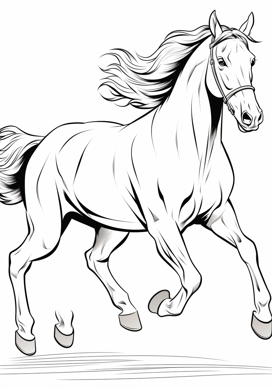 Detailed art horse coloring s