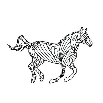Horse coloring pages spirited horse outlines coloring pages
