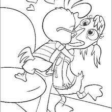 Runt and foxy loxy coloring pages