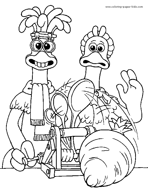 Chicken run color page
