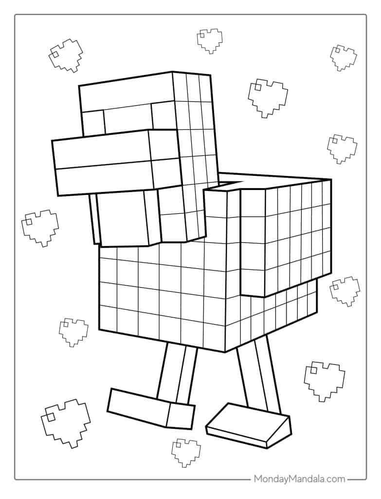 Chicken coloring pages free pdf printables
