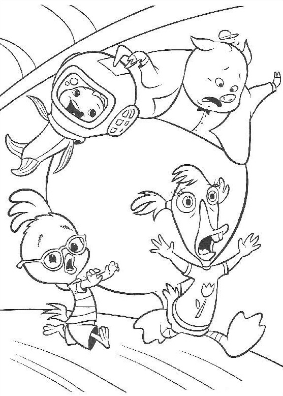 Runt fish out of the water abbey and ace cluck coloring page