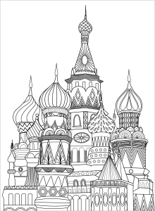 Russia coloring pages for adults kids