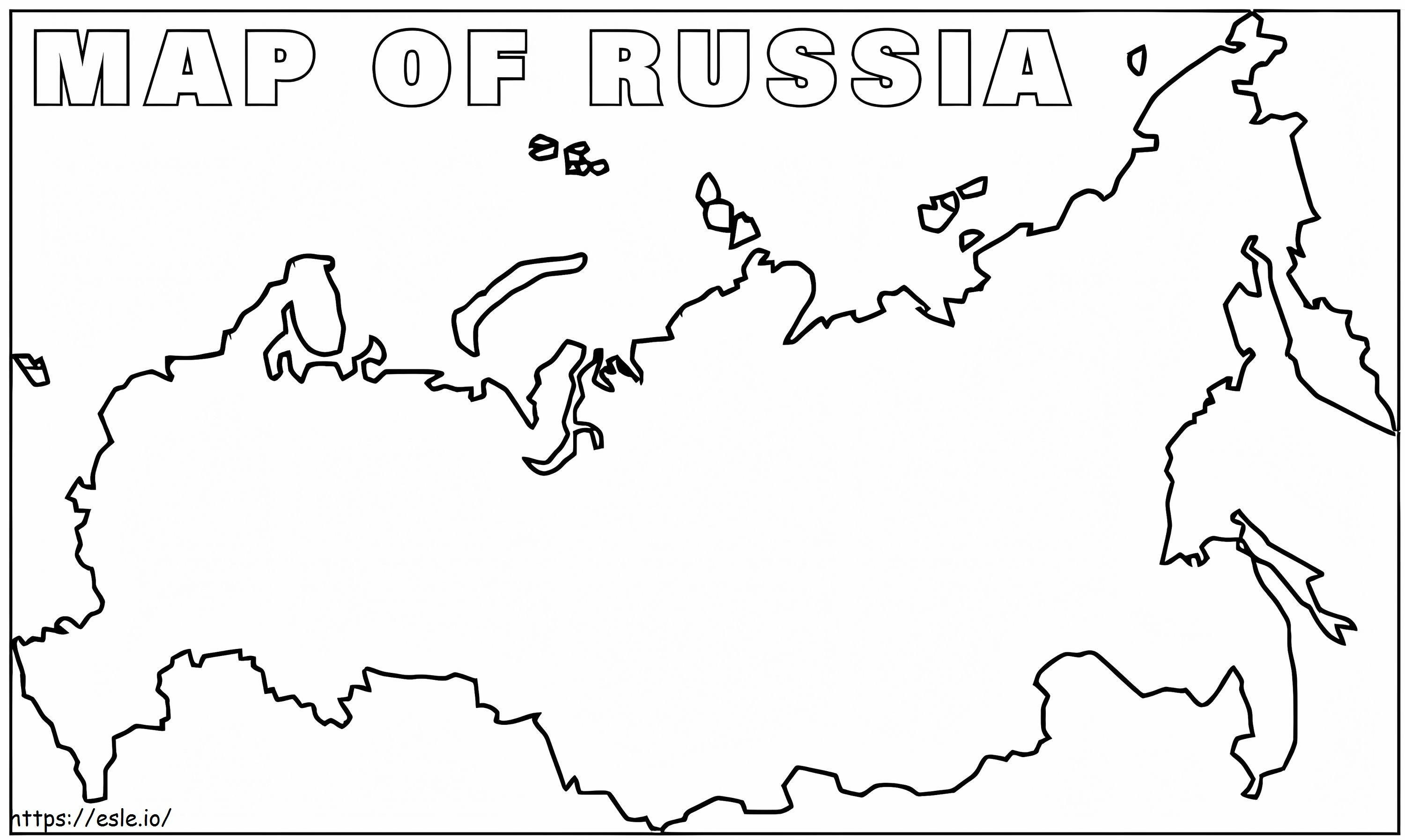 Map of russia coloring page