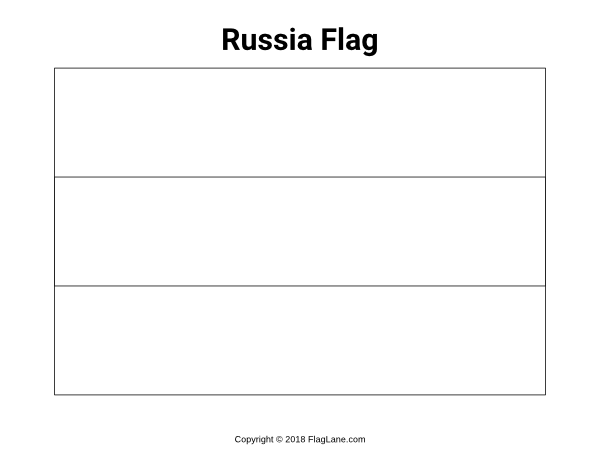 Free russia flag coloring page