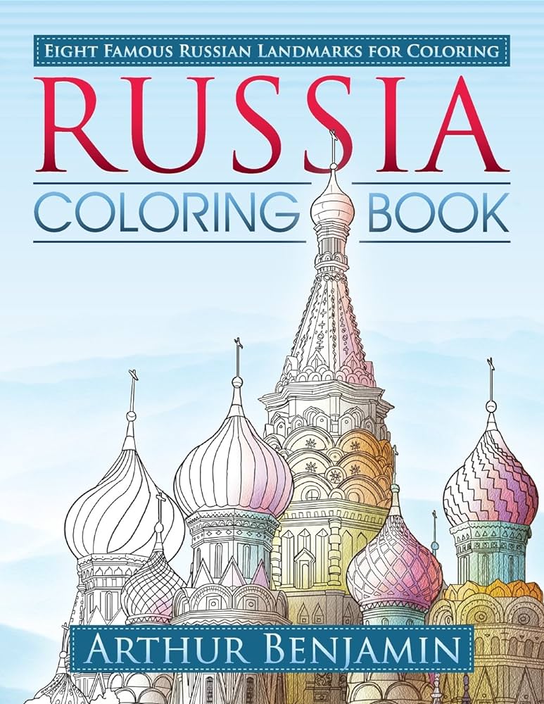 Russia coloring book famous russian landmarks for coloring benjamin arthur books