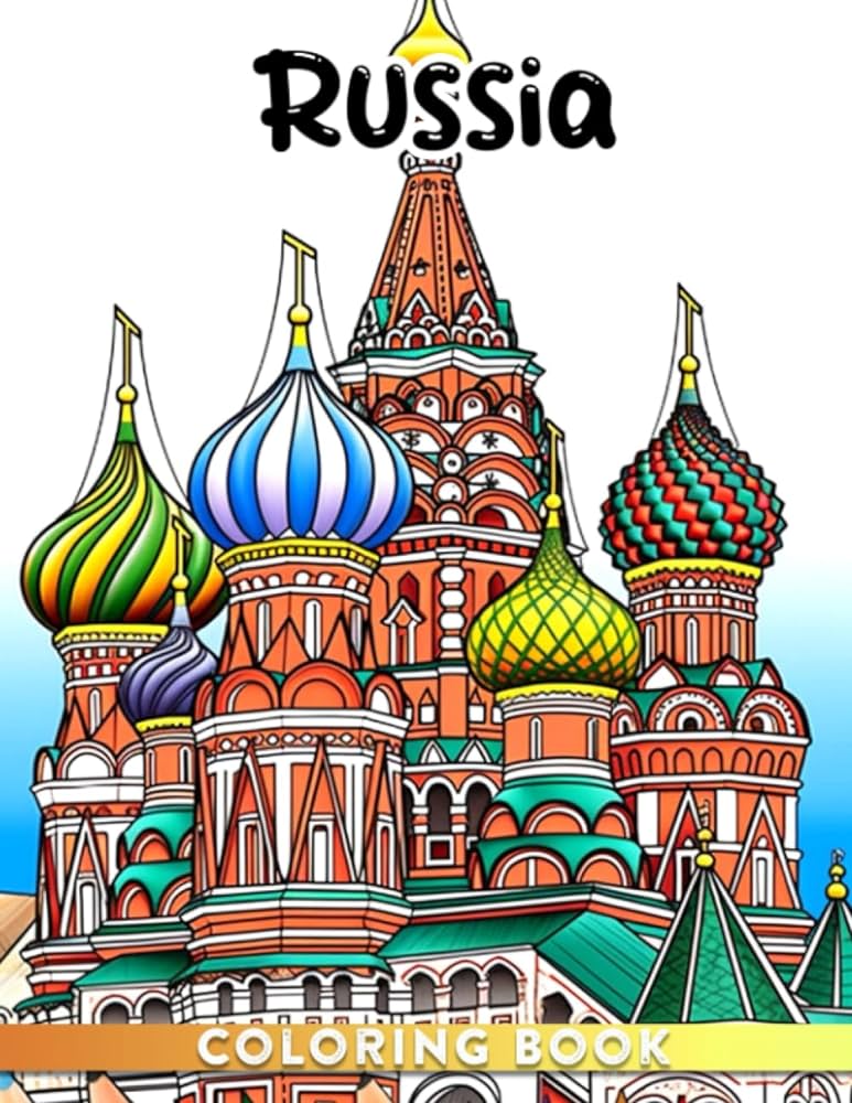 Âððððð coloring book illustrations of the largest country pages for teens or lovers perfect for christmas birthdays and stress relief gag gifts russo myles books