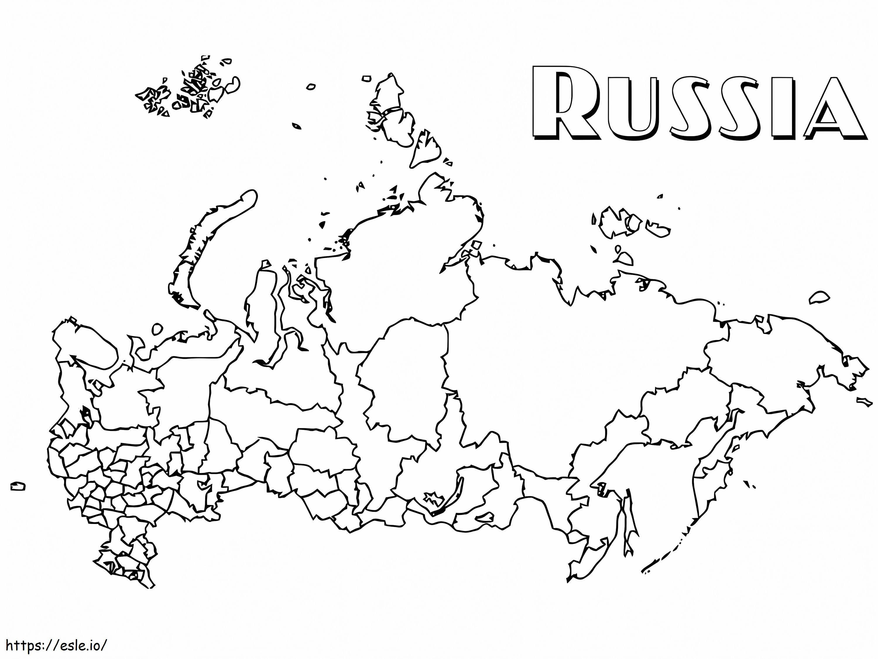 Russia map coloring page