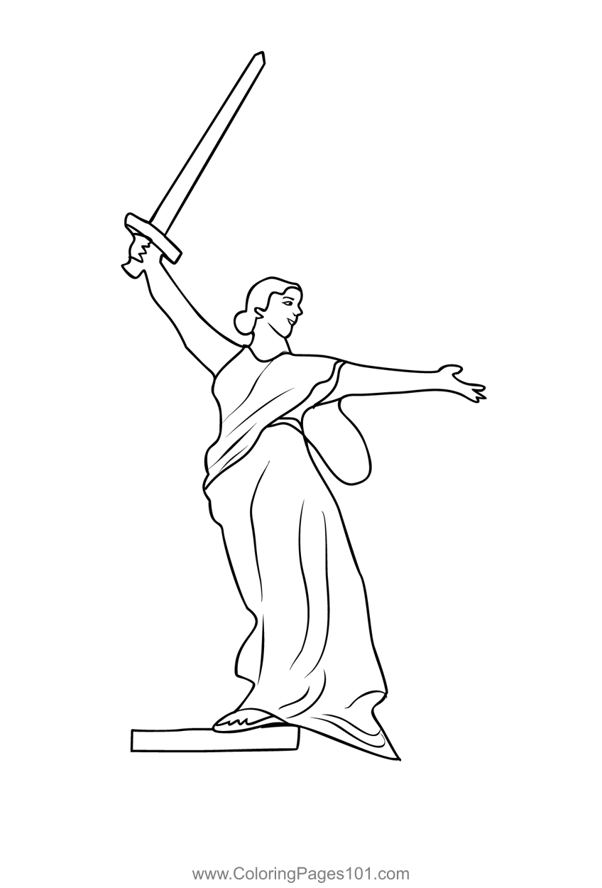 Volgograd russia coloring page for kids